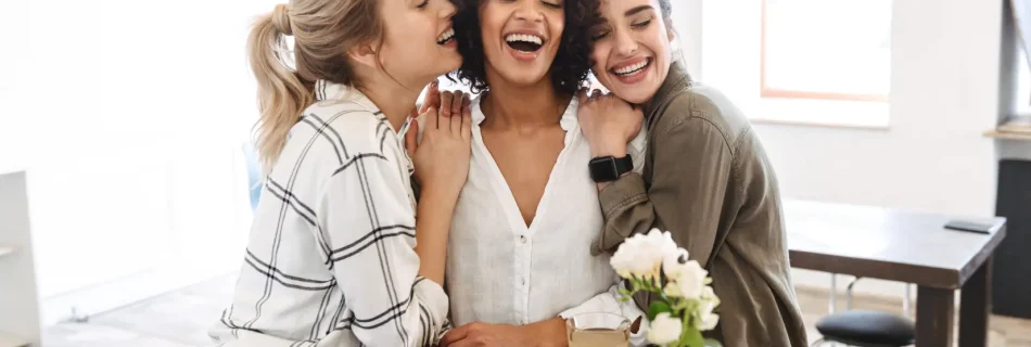 3 Women smiling after intimate area treatment