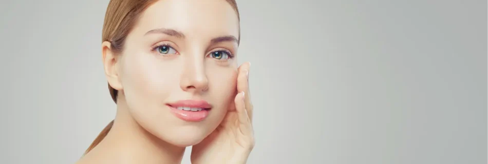 Woman after having laser genesis